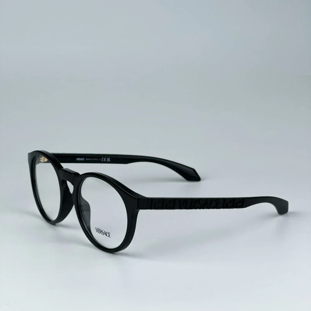 Versace VE3355U GB1 BRAND NEW Eyeglasses Black Oval Unisex